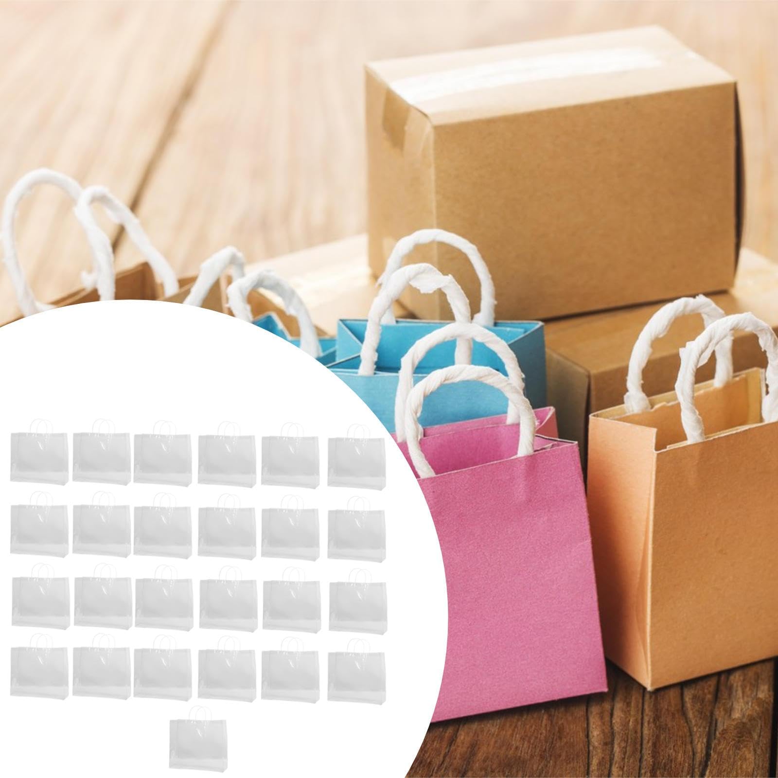 Colcolo 25 sachets cadeaux transparents pour bonbons, décorations, accessoires fête pour anniversaire, 40cm