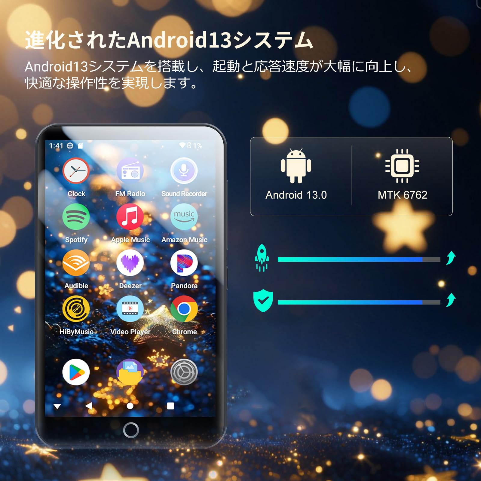 Amazon.co.jp: MECHEN 160GB MP3プレーヤー Android 13 多機能音楽
