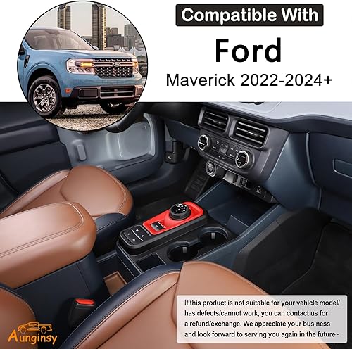 Vista 74 de Cubierta del panel de la caja de cambios de control central del automóvil, compatible con Ford Maverick 2022-2024, cubierta del panel de palanca