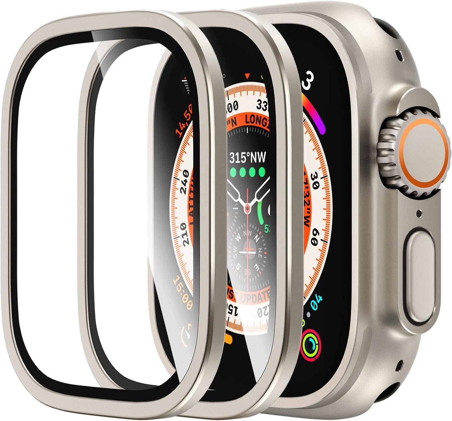 ArmorSuit For Apple Watch Ultra 2 / Ultra Screen Protector 49Mm,[1 Pack] Titanium Alloy Frame With 9H Tempered Glass Anti-Scratch Hd Waterproof Free Bubble For Iwatch Ultra 49Mm,Original Armorite Series,Titanium (B0CTYD31YN) Amazon Price History, Amazon Price Tracker