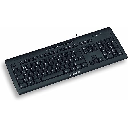 Cherry Evolution Stream Corded Multimedia Tastatur USB+PS/2 schwarz