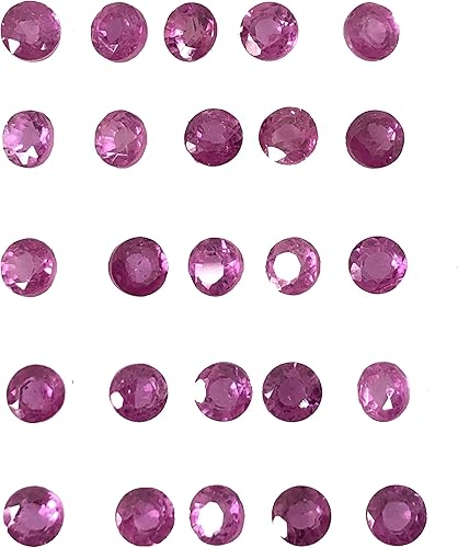 Miniatura 1 de Zafiro rosa brillante de forma redonda facetada suelta tamaños 0.157 in, 0.197 in, 0.236 in, 0.276 in, 0.315 in, 0.354 in, 0.394 in, 0.433 in y