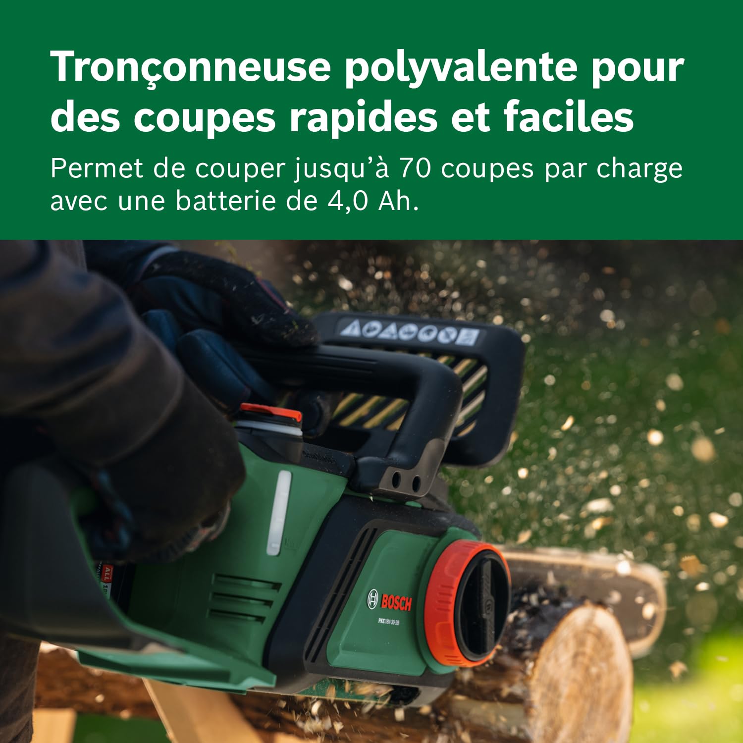 Bosch Tronçonneuse à chaîne sans-fil PKE18V-30-28 sans batt./chargeur