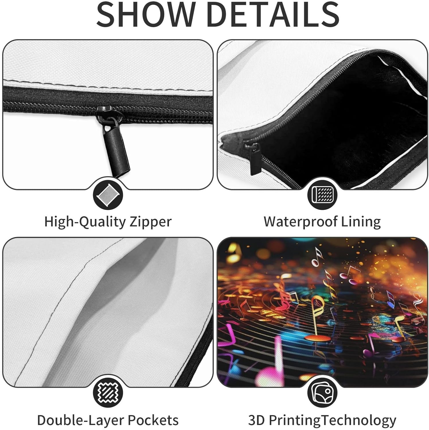 Waterproof Book Sleeve with Zipper & Front Pocket Book Cover Protector image 4