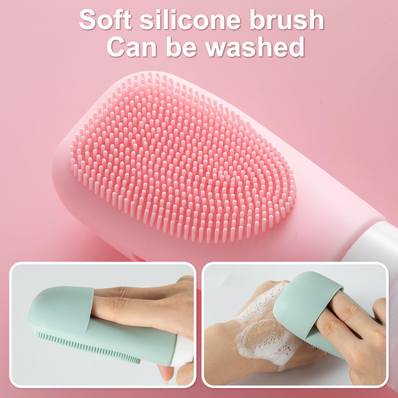 Reiseflaschen-Set, Silikon-Reiseflaschen, auslaufsicher, quetschbar, nachfüllbar, Zubehör, 60 ml, für Toilettenartikel für Shampoo, einfach zu drücken, tragbare Reiseutensilien mit Gesichtsbürste, 11