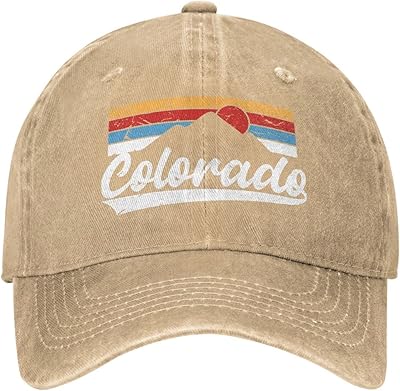 Sefgaen Cap Colorado Mountains Hat Women Baseball Hats Trendy Hats Natural