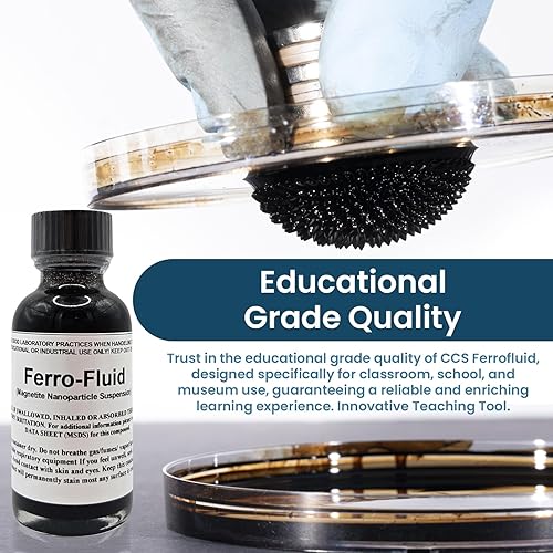 Miniatura 3 de Muestra magnética de ferrofluido  Suministros para el aula de ciencias  Proyectos de ciencia para niños  1 oz (1.0 fl oz) en botella de vidrio ámbar