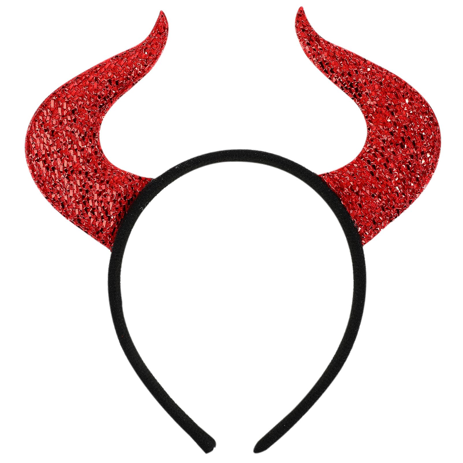 Housoutil Halloween Devil Horn Headband Lightweight Demon Horns Hairband for Party Cosplay Stage Performance Halloween Hair Accessory