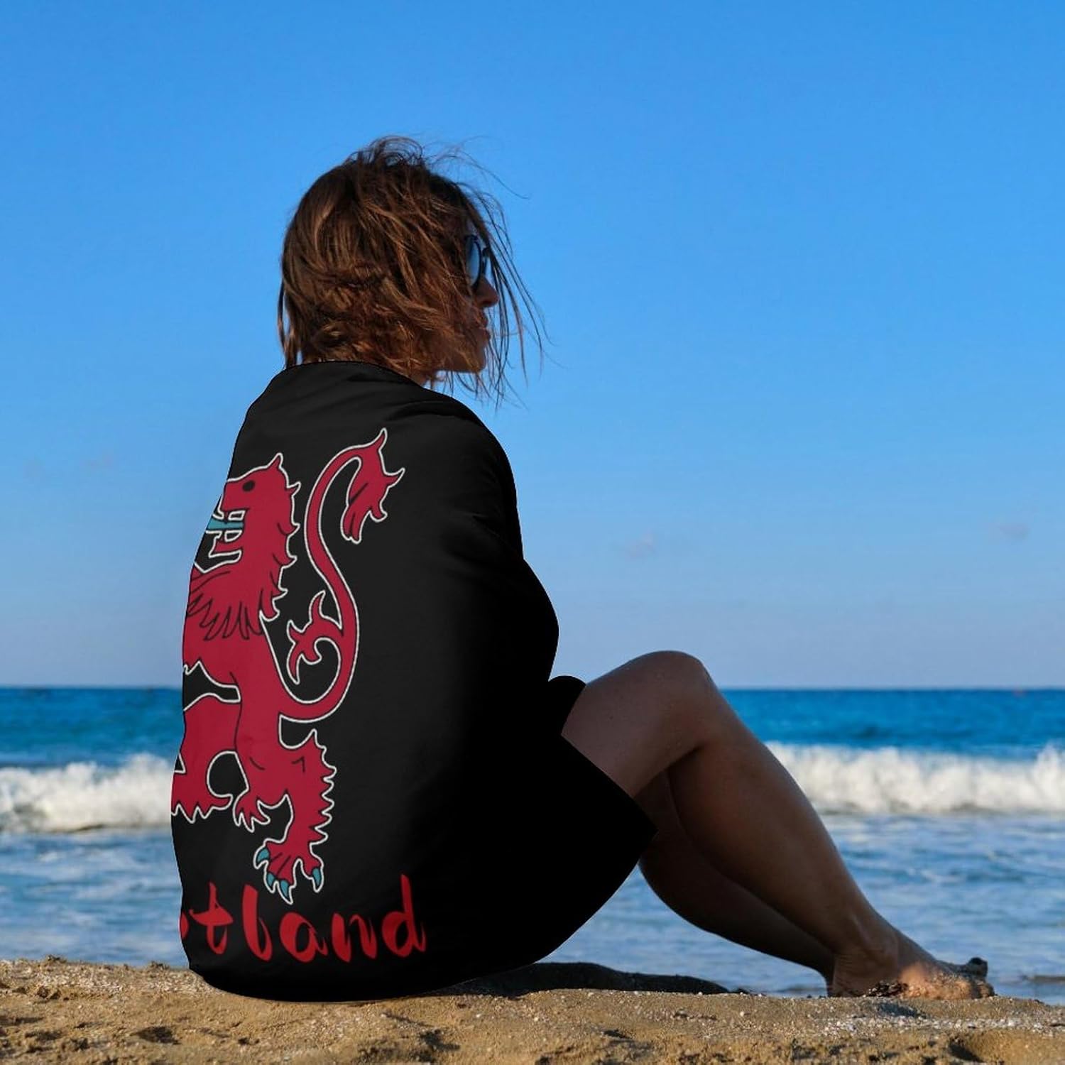 Lion Rampant Scotland Scottish Oversized Beach Towel Soft Absorbent Pool Bath Swim Towels for Adults Travel Vacation Gifts 130x80cm