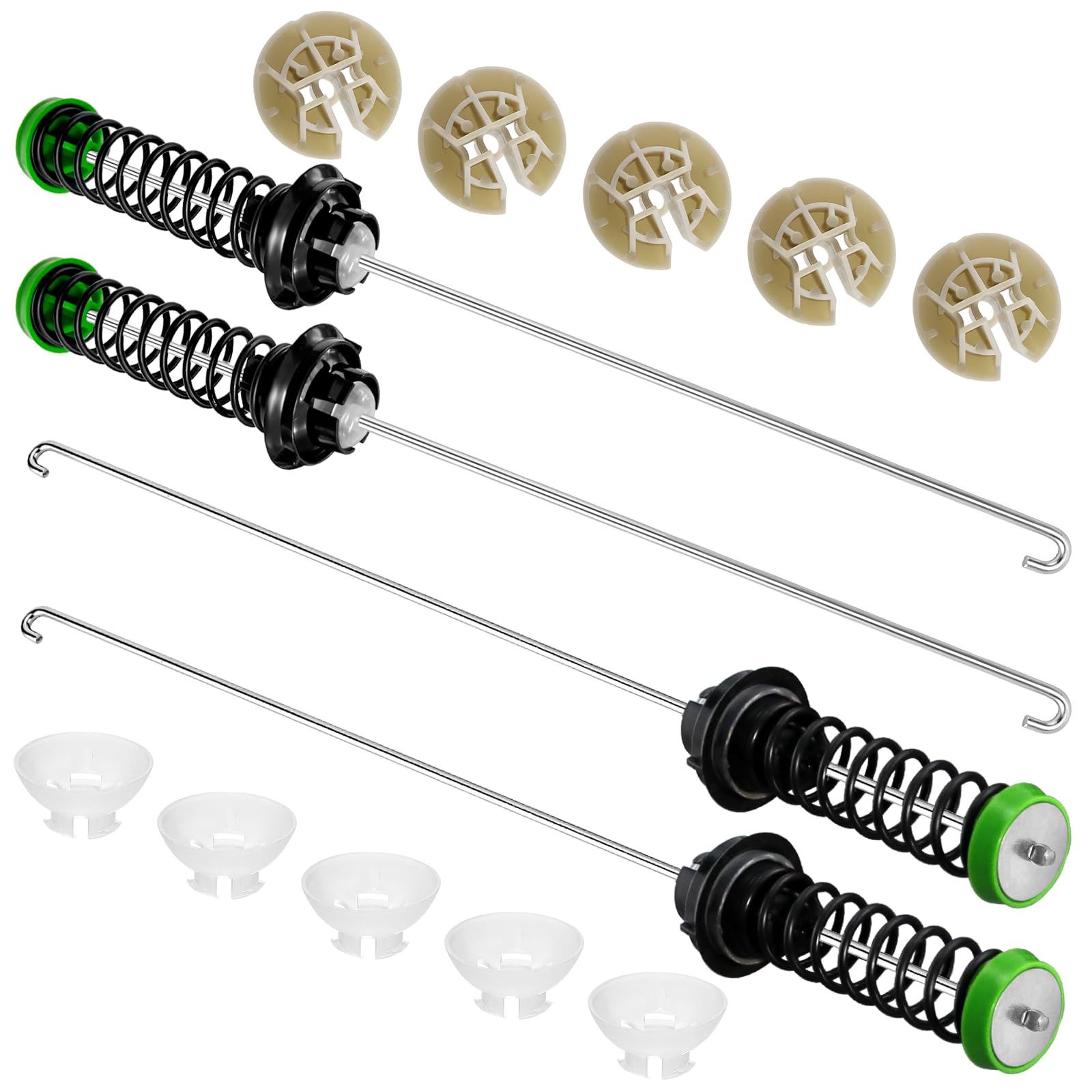 W11130362 4Pcs Washer Suspension Rod Kit Compatible with Maytag Whirlpool Crosley Washing Machines-WTW5000DW2 WTW5000DW3 MVWC565FW0 WTW5000DW1 WTW5000DW0 MVWX655DW1 MVWC565FW1 by Cenipar