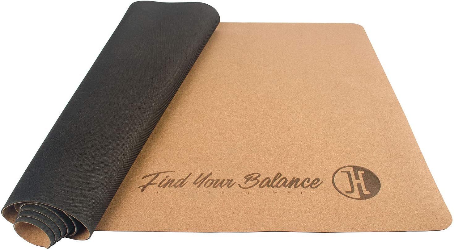 JUCKER HAWAII Balance Board Ocean Rocker Balance Board with Rocker Shape (100% Real Wood) and Extra Non-Slip Surface for Children and Adults Find Your Balance