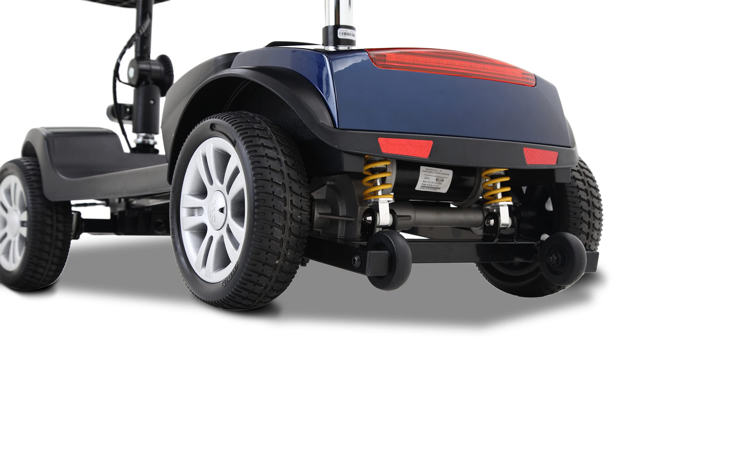300 W, scooter compatto a quattro ruote, portata di 15 km, per anziani (blu)