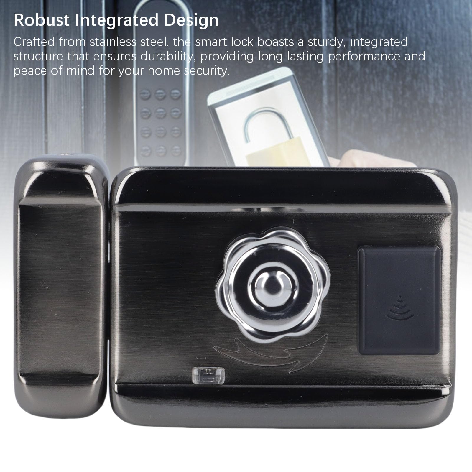 Smart Lock, Impronte Digitali WiFi APP Controllo Scheda IC Password Serratura per Porta Senza Chiave, Serratura Elettronica Biometrica con Chiavi Meccaniche per Vari di Porte
