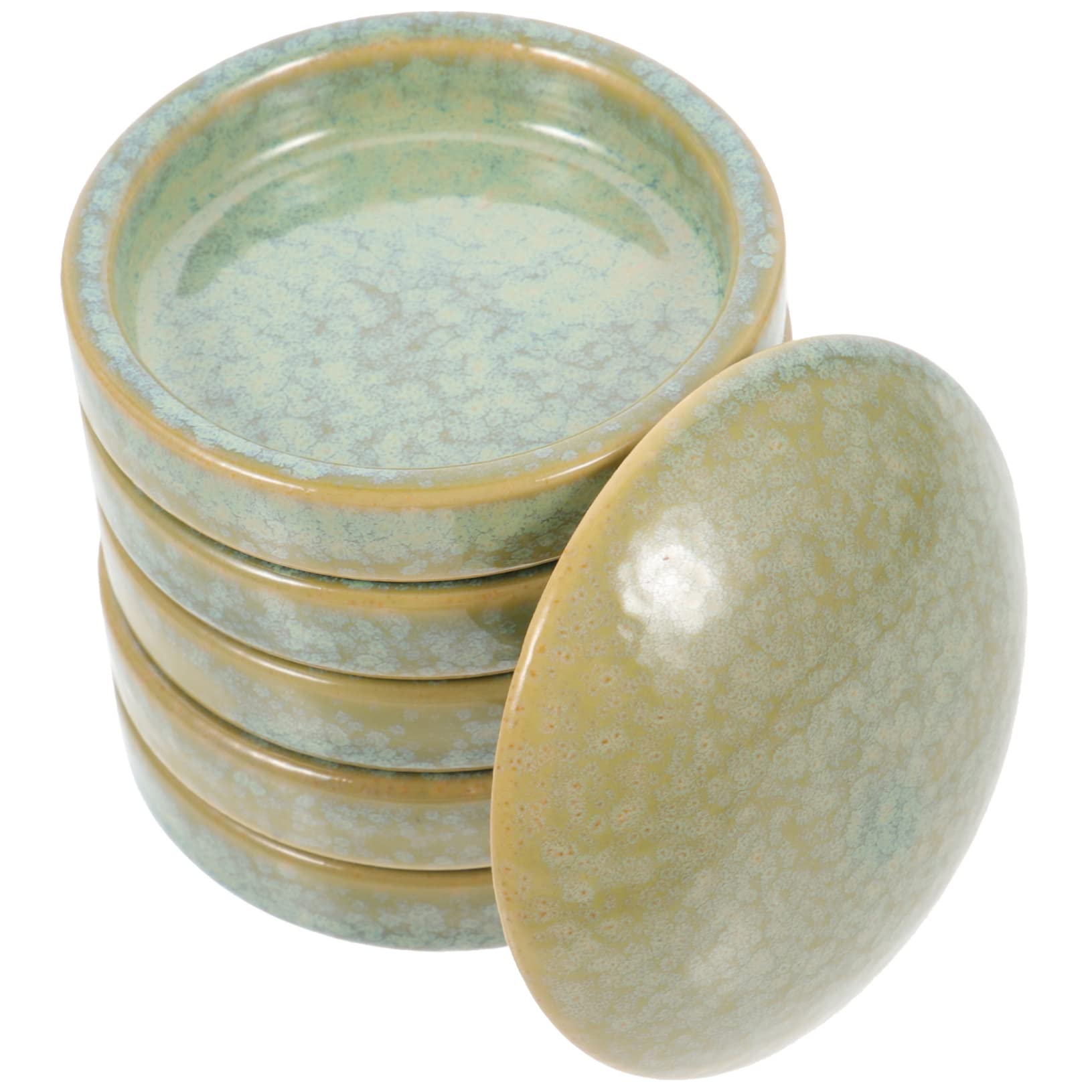 TEHAUX Palette en Céramique Verte à 5 Couches Empilable pour Peinture Plateaux de Pigments Pratiques et Multi-Couches, pour Artistes Débutants et Adultes