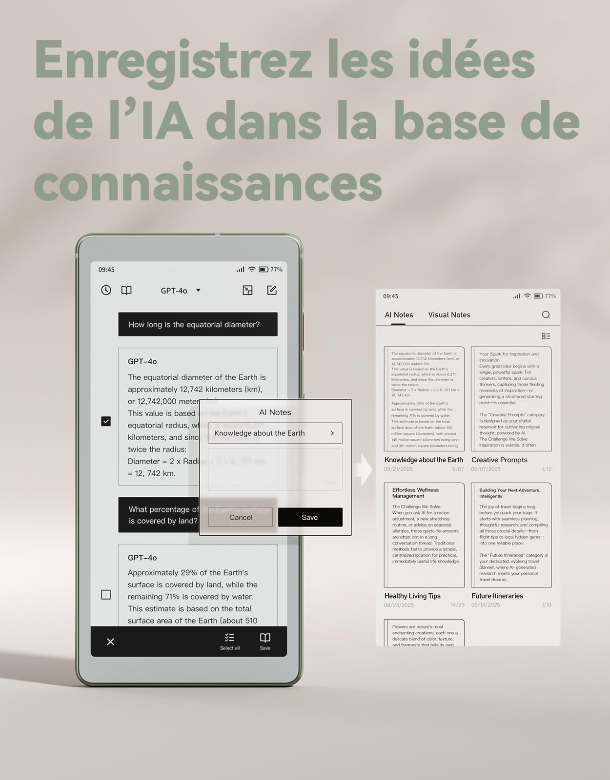 VIWOODS 6,13’’ AiPaper Reader C avec écran Couleur, liseuse E Ink avec lumière Chaude et Froide réglable, Ultra-Fin et léger, intégré à l'IA, 128 Go de Stockage