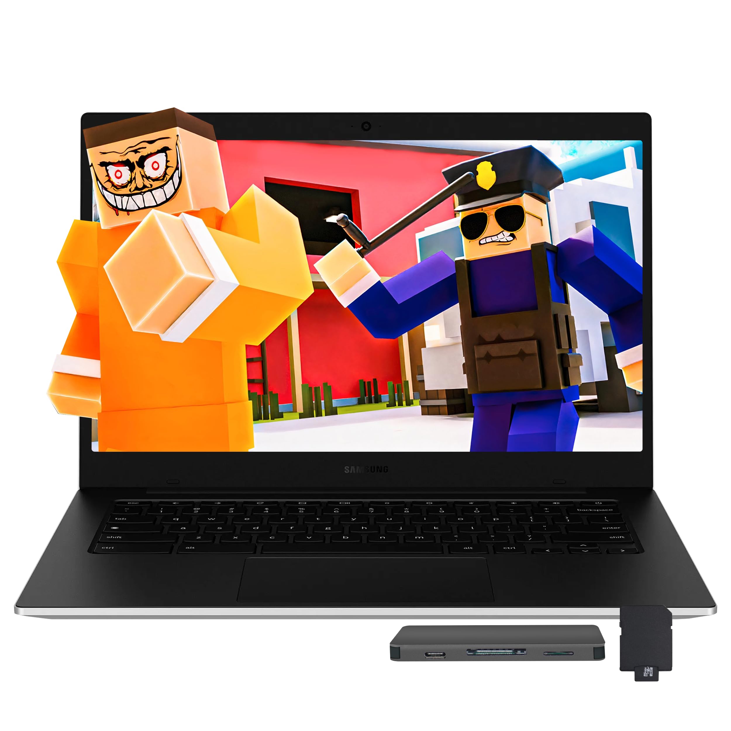 Galaxy Chromebook Go 14" Laptop, Intel Celeron N4500, 4GB LPDDR4X, 288GB Storage (128GB eMMC+160GB Docking Station Set), Intel UHD Graphics, Long Battery Life, Wi-Fi 6, Chrome OS, Silver