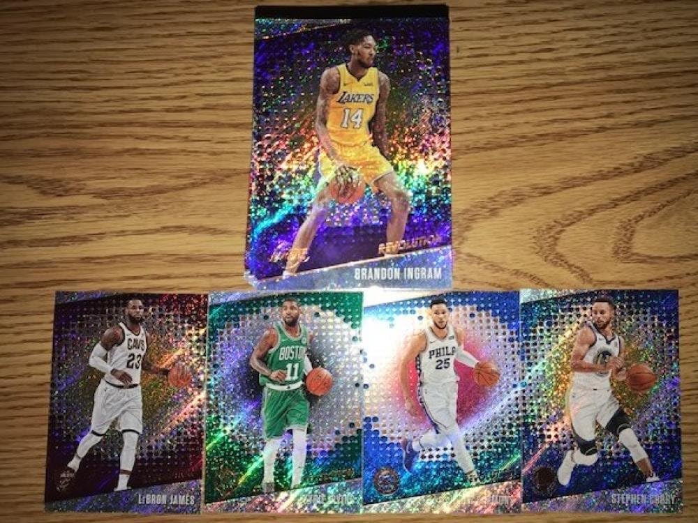 2017-18 Panini Revolution Complete Hand Collated Set of 100 Cards (No Rookies) Includes LeBron James, Kyrie Irving, Ben Simmons, Stephen Curry, Kevin Durant, Anthony Davis, Blake Griffin, Draymond Green, Dwyane Wade, Chris Paul, Giannis Antetokounmpo, Russell Westbrook, Kristaps Porzingis, James Harden and Many More.