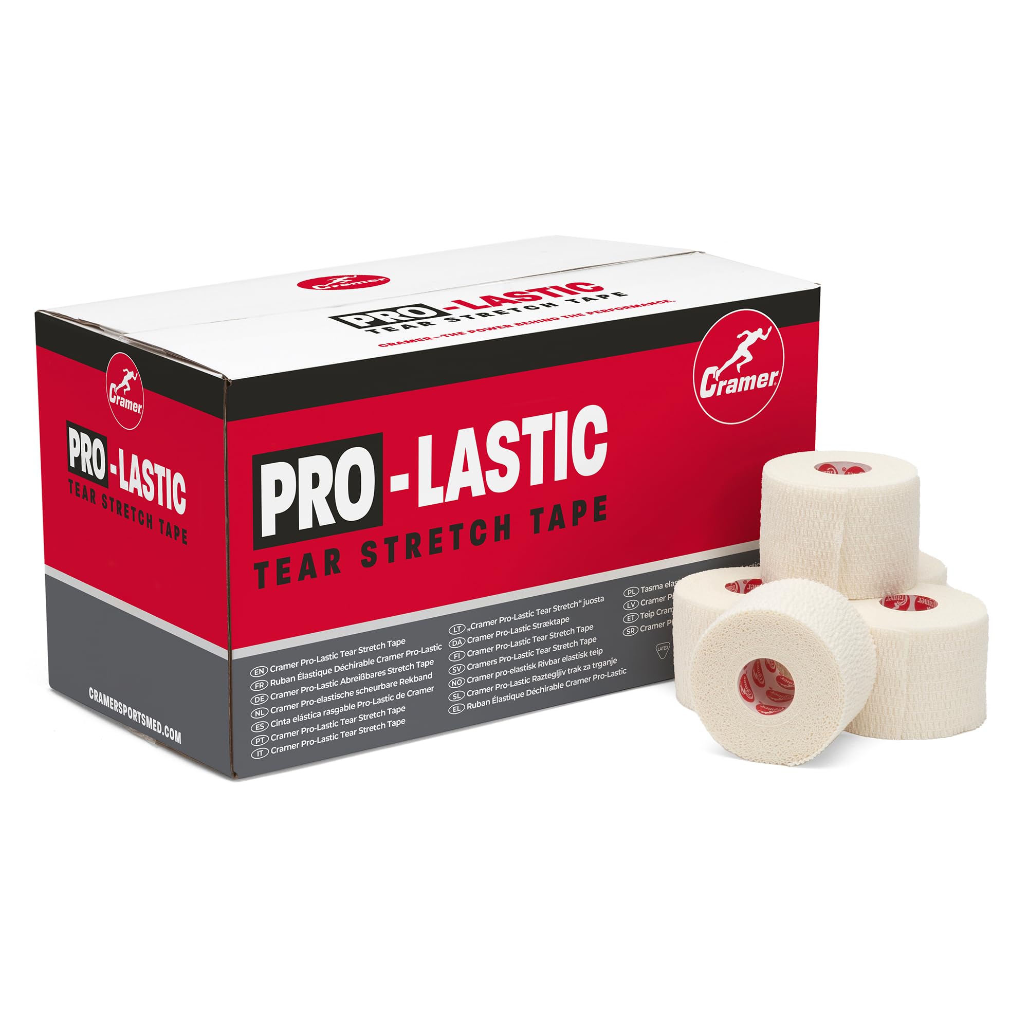 Cramer F Pro-Lastic Tear Stretch, 5.1cm, White, 24 rolls, White