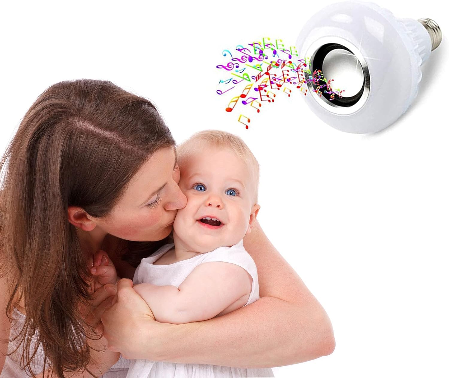 LED RGB Bulb Light Smart Bluetooth Music Speaker Changing Color Lamp Shower Head with Remote for Living Room Bathroom