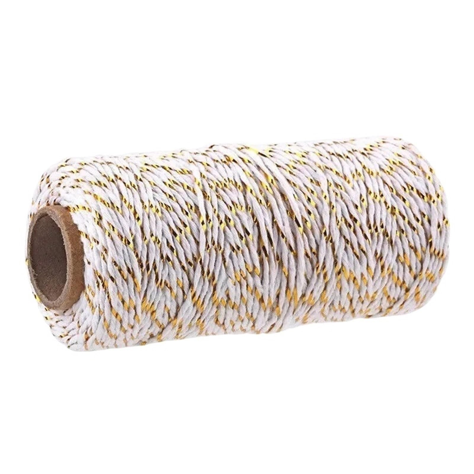 Cotton Macrame Cord 2mm 100M Macrame Cord Cotton Rope String Crafts DIY Colored Thread Twisted Twine Handmade Sewing Home Wedding Decoration(Color22,2roll)