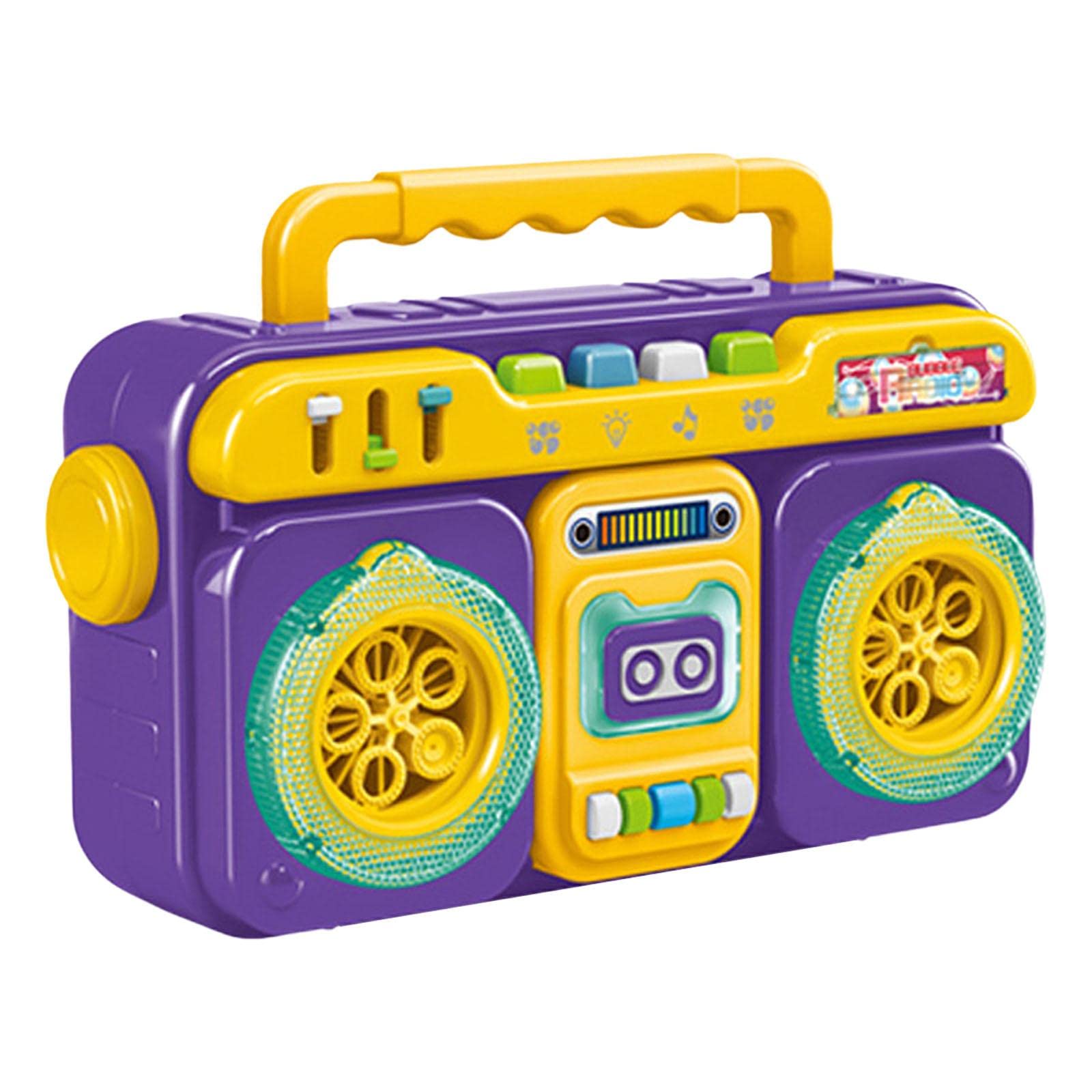 Amagogo Bubble Maschine Automatischer Blasengenerator Tragbares Seifenblasengerät mit LED Licht Geräuschfunktion für Picknick Kinderparty Hochzeits, Violett