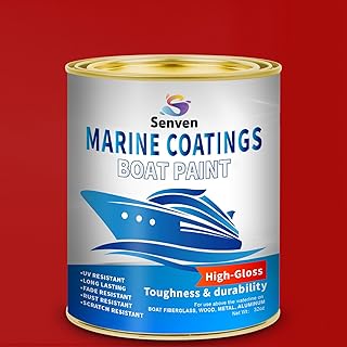 Boat Paint 35 Oz Gloss Marine Boat Topside Bottom Enamel Paint for Boats, Wood, Fiberglass, Aluminum, Metals, Oil-Based Epoxy White Black Red Gray Blue