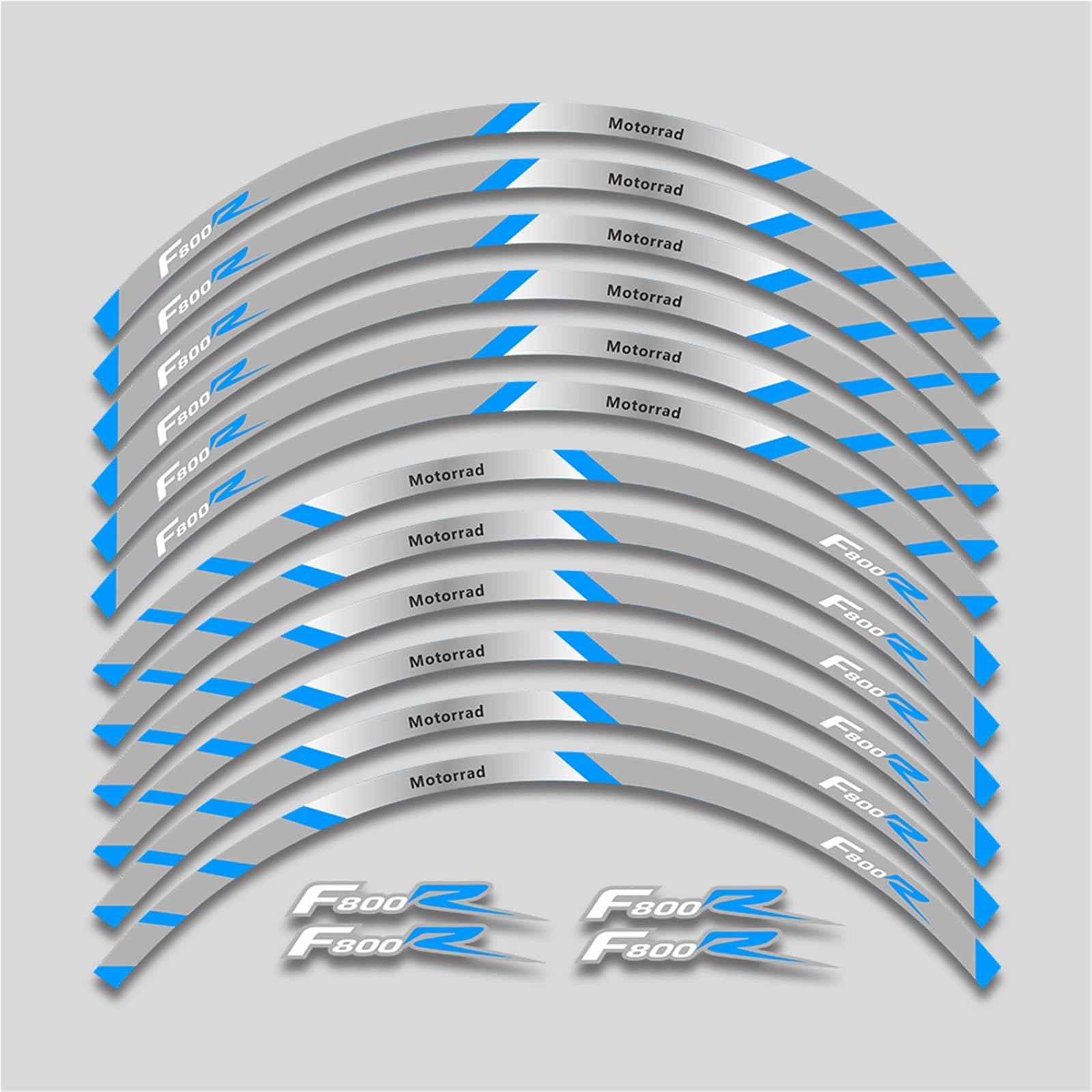 FGLFPXI Motorcycle Wheel Decals Waterproof Reflective Stickers Rim Stripes for F800R F 800R F800