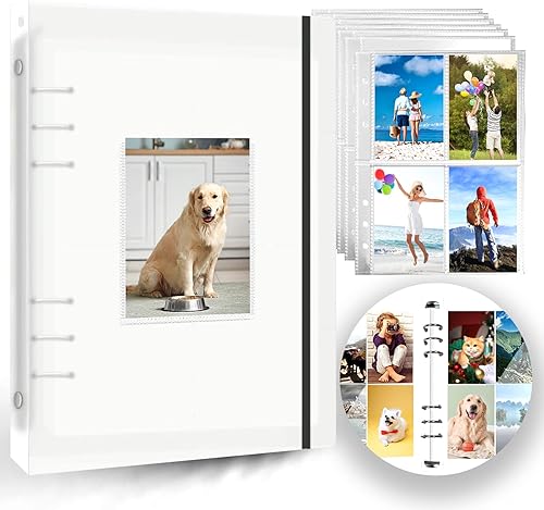 Kpop Carpeta A5 para tarjetas fotográficas, libro de fotos Kpop, carpeta de tarjetas fotográficas con 25 anillos interiores, 6 anillos, adecuada