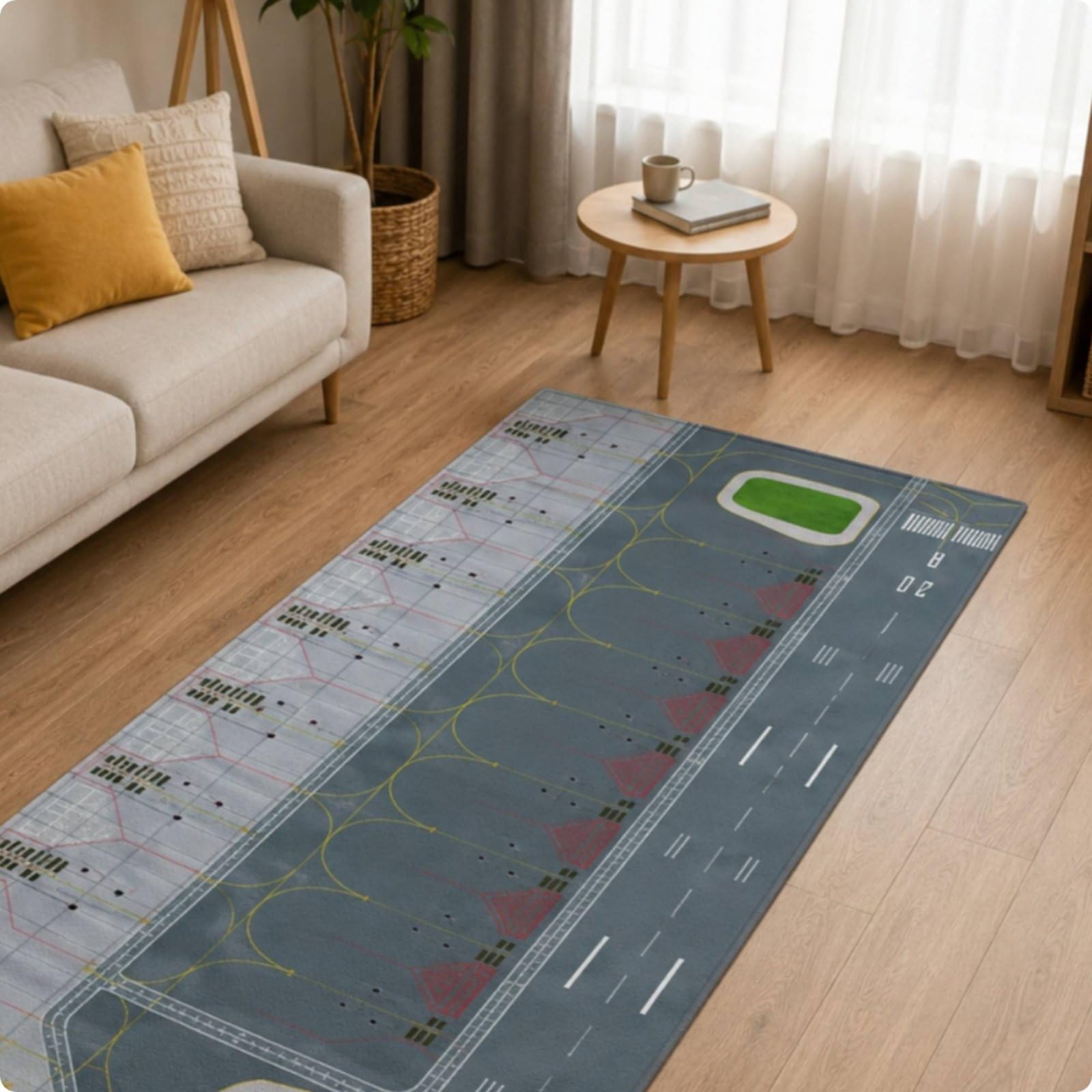 Flugzeug Flughafen Hintergrund Matte, 1 0.6 Meter, 2 Große + 6 Business-Stellplätze, Folienmaterial, Wasserdicht Und Verschleißfest