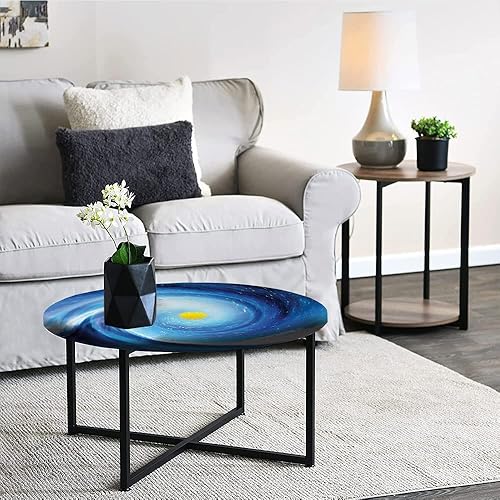 Miniatura 5 de Mantel redondo, mantel abstracto para mesa auxiliar, surfista artístico ondulado como sol de punto vívido, para mesas redondas de 23 pulgadas de