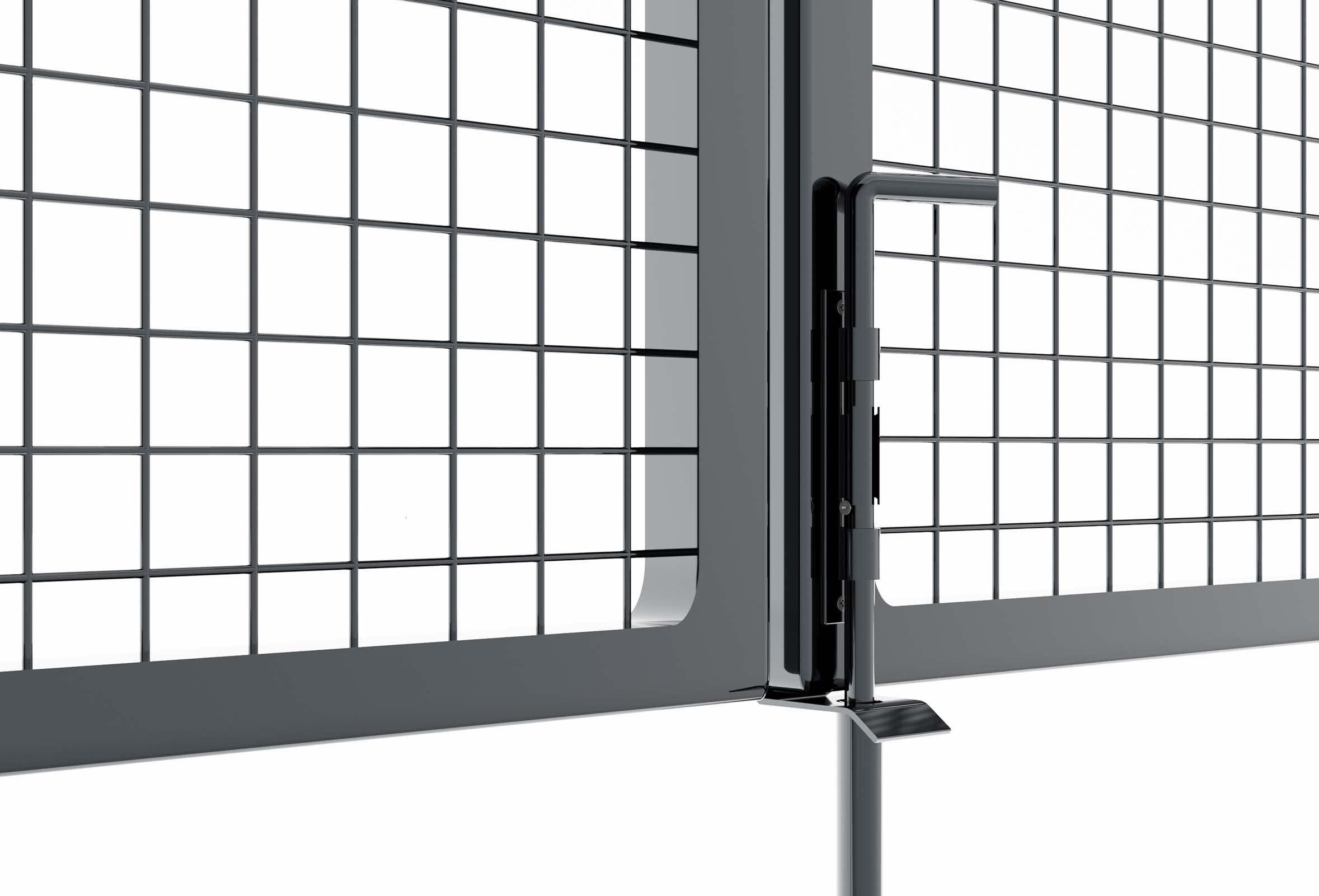 Torado® Drehtor 2 flügelig Flügeltor 4m breit anthrazit für Gartenzaun Doppelstabmatten Gartentor Metall