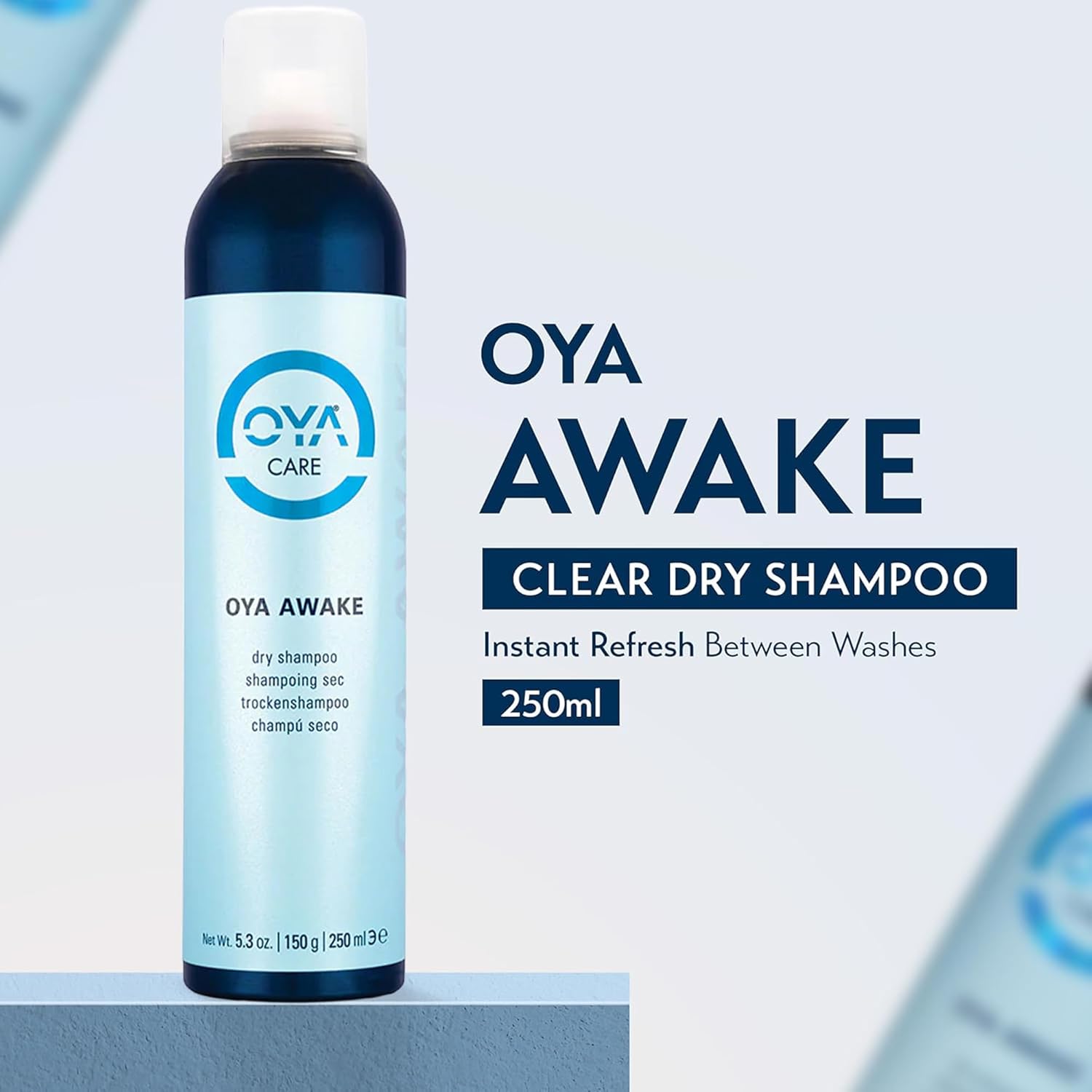OYA Awake Dry Shampoo - Waterless Shampoo Hair Cleanser Cleanses Oily Hair from Root to Tip Without Residue - Refreshes and Revitalizes Colored & Natural Hair, Adds Natural Volume & Shine - 250ml