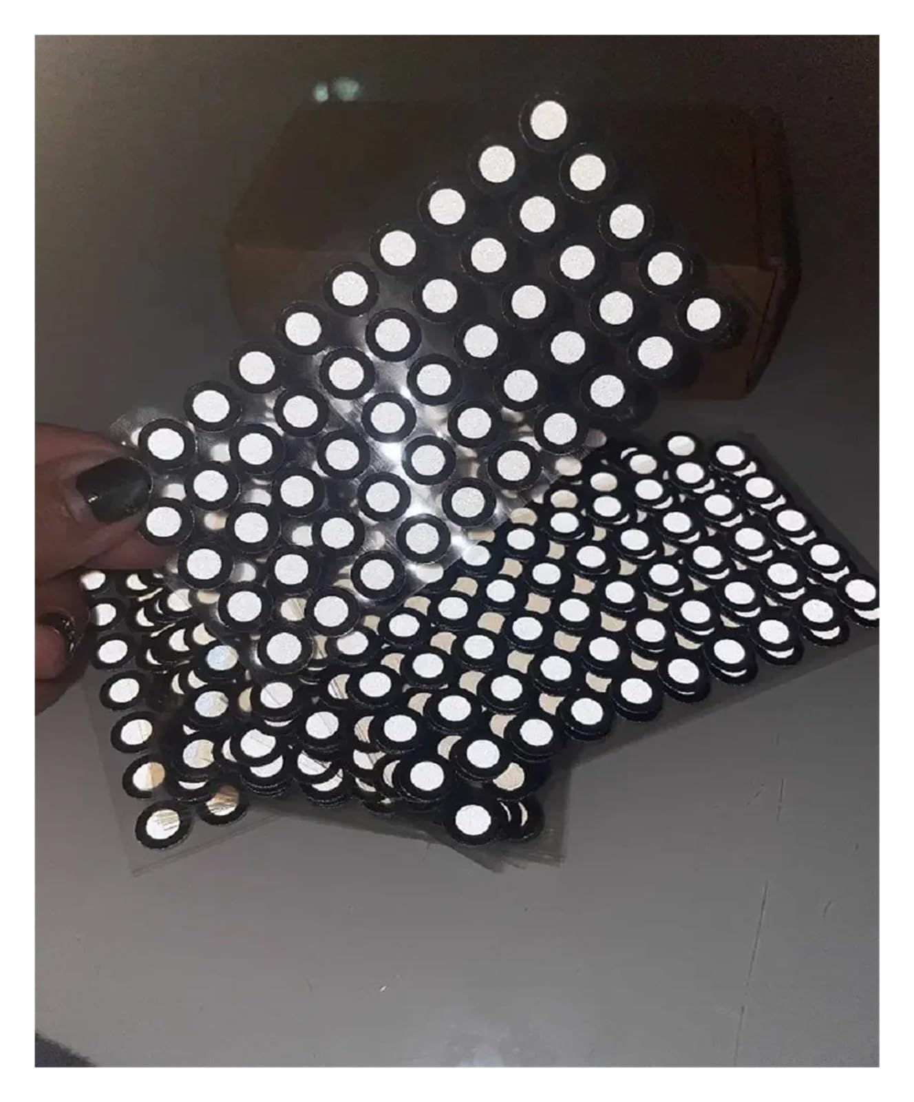 Punti Punto di marcatura ad alta riflessione Indicatore punto fotogrammetria dello scanner 3D target Per una rapida identificazione(1000 points 1.5mm x 3mm)