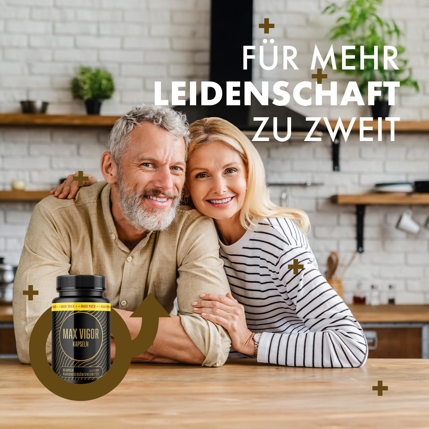 Max Vigor Kapseln - mit L-Arginin, L-Citrullin und Maca - Kraft für den aktiven Mann - Inhalt 60 Kapseln