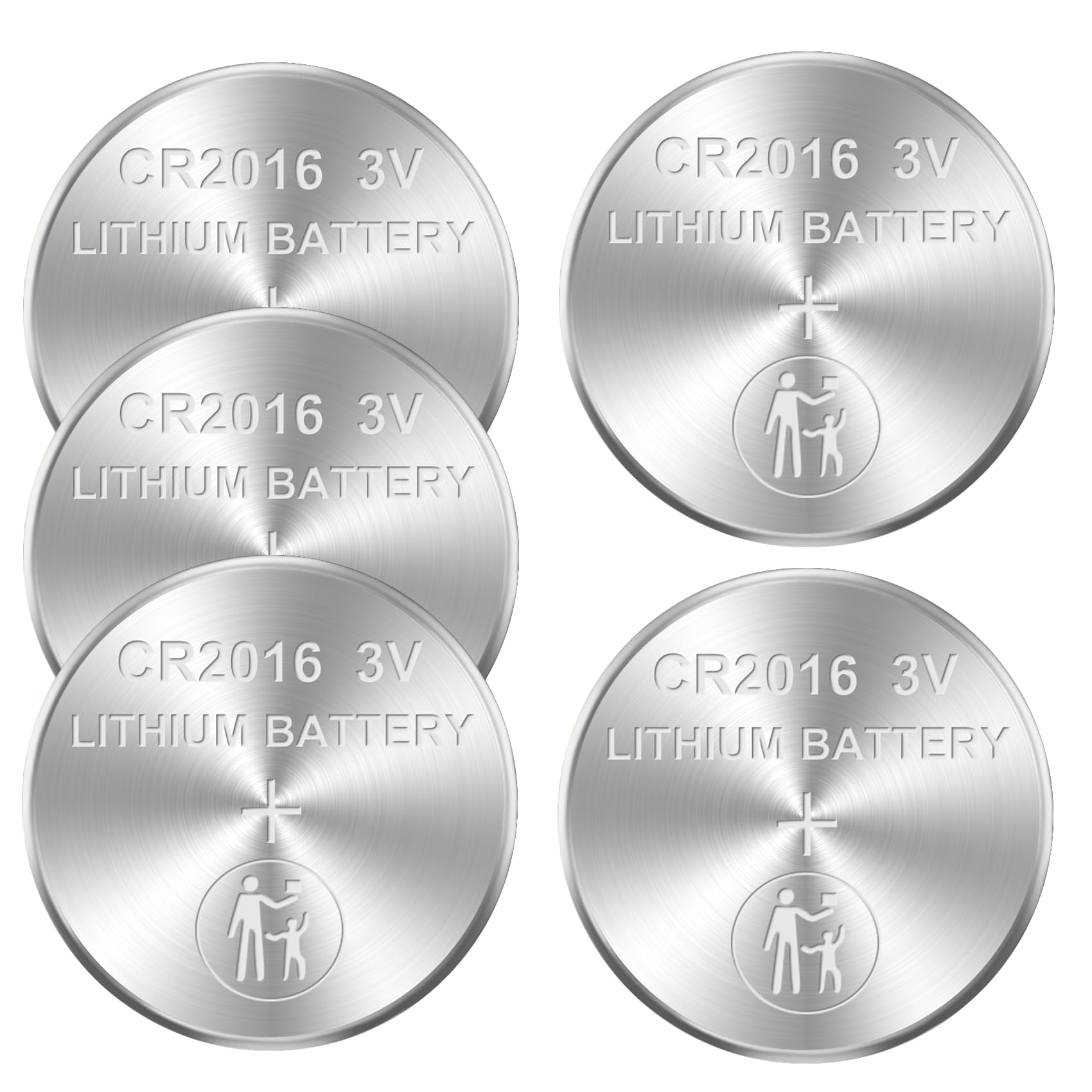 3V Lithium Batteries CR2016 5 Pack – Button Cell 2016 Batteries – Lithium CR2016 3 Volt Coin Battery – Alkaline 2016 Battery Replacement for Watch Key Fob Computers-10 Year Shelf Life