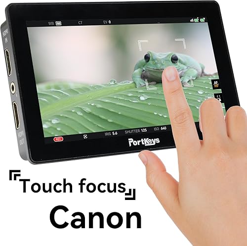 Miniatura 3 de Portkeys Monitor de campo de control de cámara LH5P II, pantalla táctil, marco de metal, Bluetooth, 2200 Nit, 5.5 pulgadas, 1920 x 1080, función de