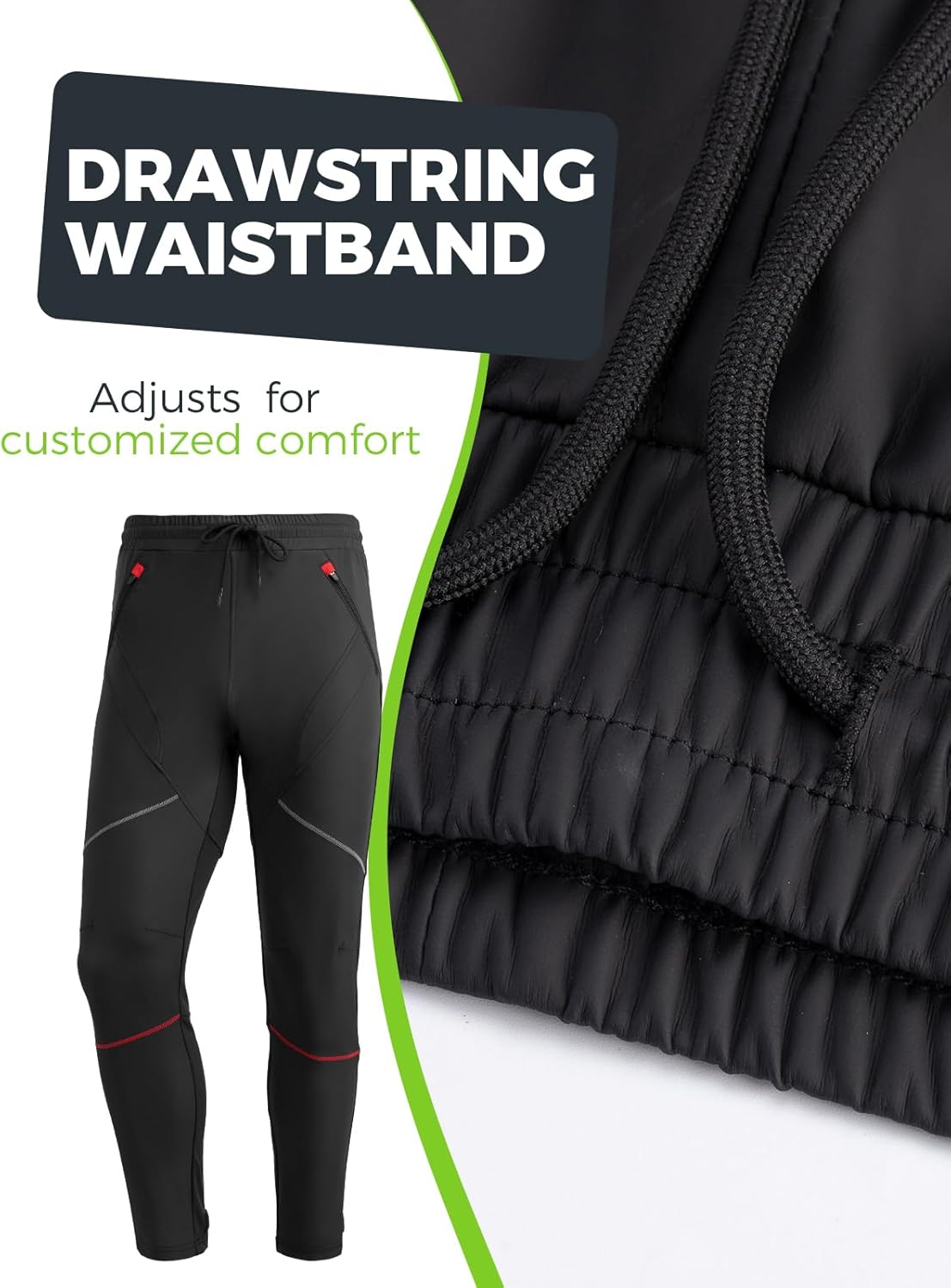 ROCKBROS Mens Cycling Pants, Thermal Mountain Bike Pants with Zippered Pockets, Windproof Riding Pants for Men - Image 6