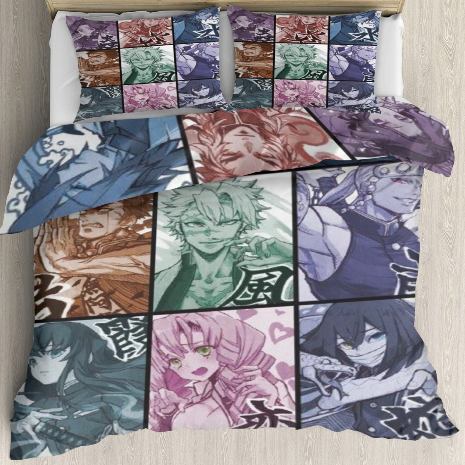 Amazon｜鬼滅刃 布団カバー 3点セット 寝具カバーセット 枕