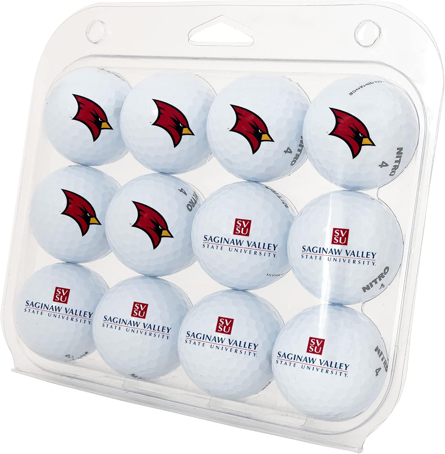 Desert Cactus Saginaw Valley State University Golf Balls 12 Pack – SVSU Cardinals Full Color Dozen – Officially Licensed Sport Team Accessory