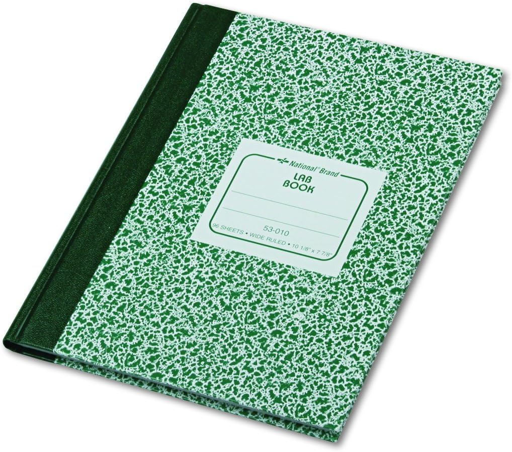 National 53010 Lab notebook, Legal Rule, 10 1/8 x 7 7/8, beyaz, 96 yaprak