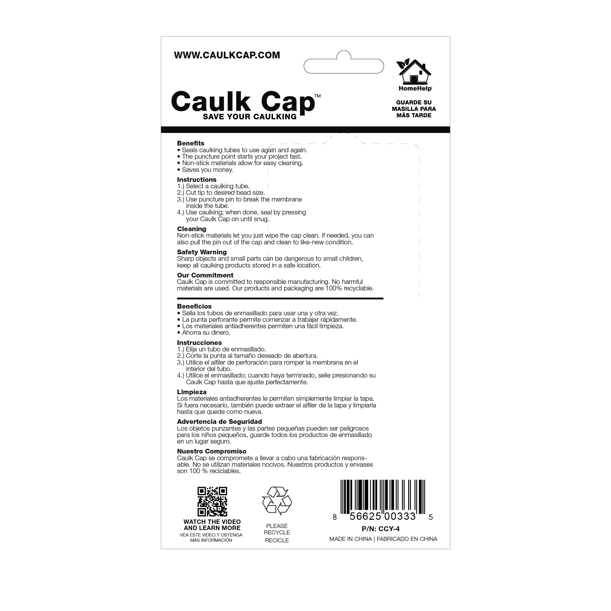 Caulk Tube Saver - Reusable Seal for Caulking -3