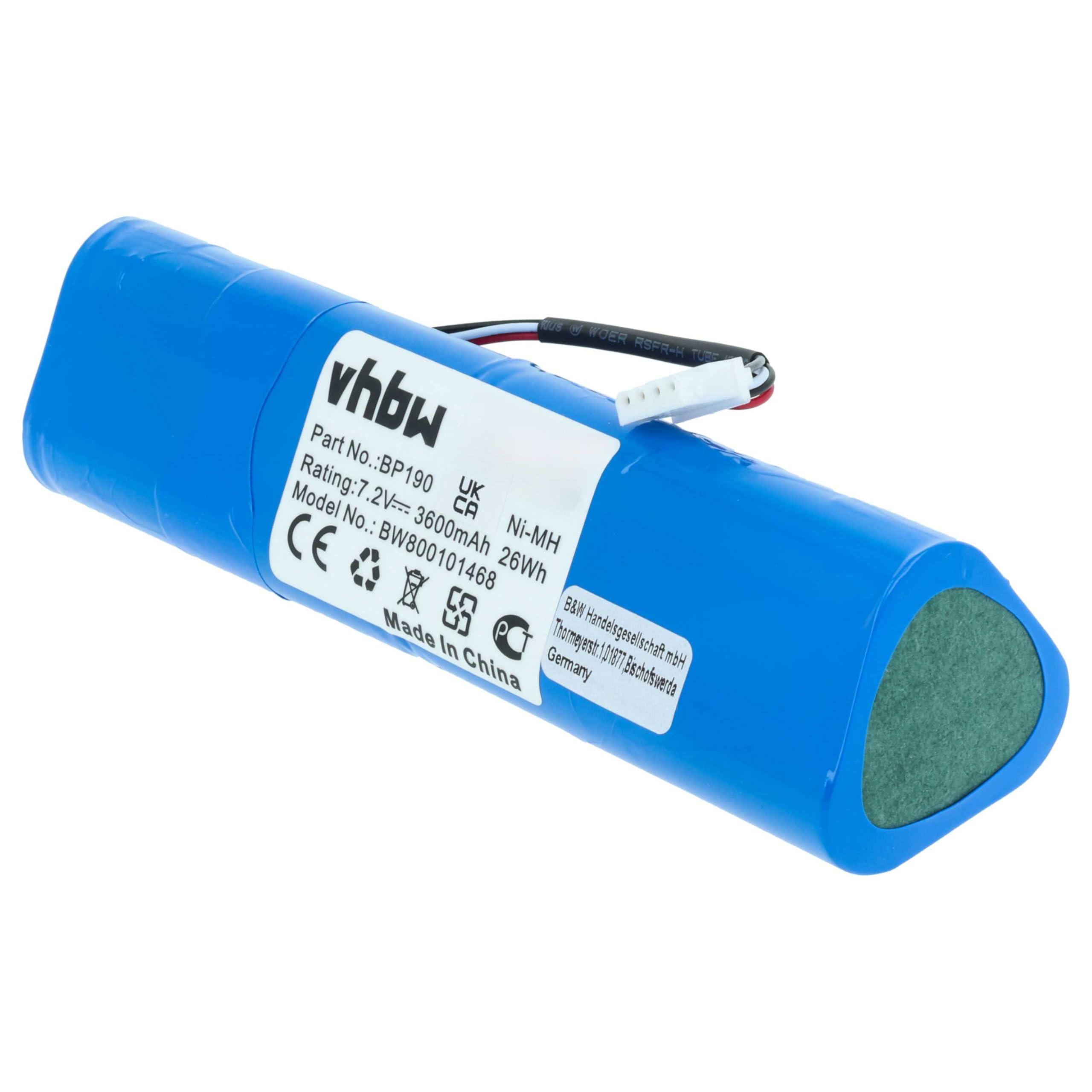 vhbw Batería Recargable Compatible con Rohde & Schwarz FSH18, FSH3, FSH323, FSH3TV, FSH6 osciloscopio, medidor (3600 mAh, 7,2 V, NiMH)