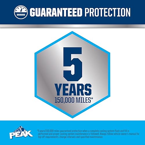 Miniatura 4 de PEAK OET Extended Life Blue 50/50 Anticongelante/refrigerante prediluido para vehículos europeos, 1 galón