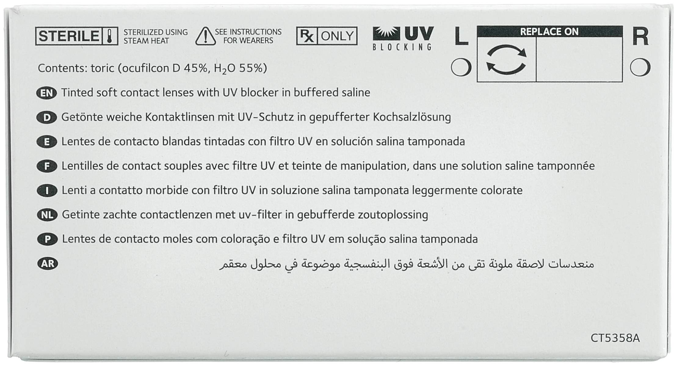 Cooper Vision Biomedics Toric, 6 Stück / BC 8.7 mm / DIA 14.5 / -2,25 Dioptrien