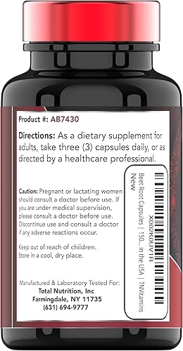 Miniatura 9 de Cápsulas de raíz de remolacha de 1500 mg - 100 cápsulas Cápsulas de extracto de polvo de raíz de remolacha Sin OMG y sin gluten Producidas