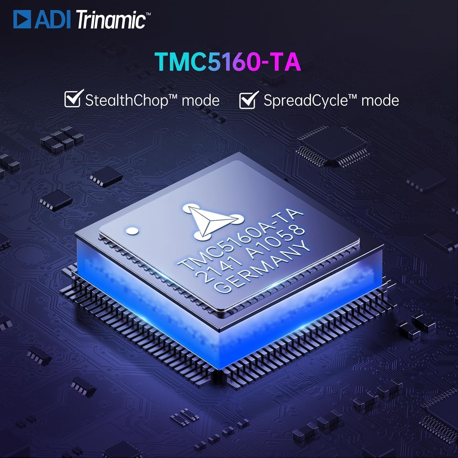 BIGTREETECH TMC5160T Plus V1.0 Driver motore passo-passo 8V-60V StepStick SPI pressione silenziosa ad alta velocità per Marlin/Klipper/RRF Firmware Manta M8P V2.0/V1.0, Octopus Pro scheda di controllo