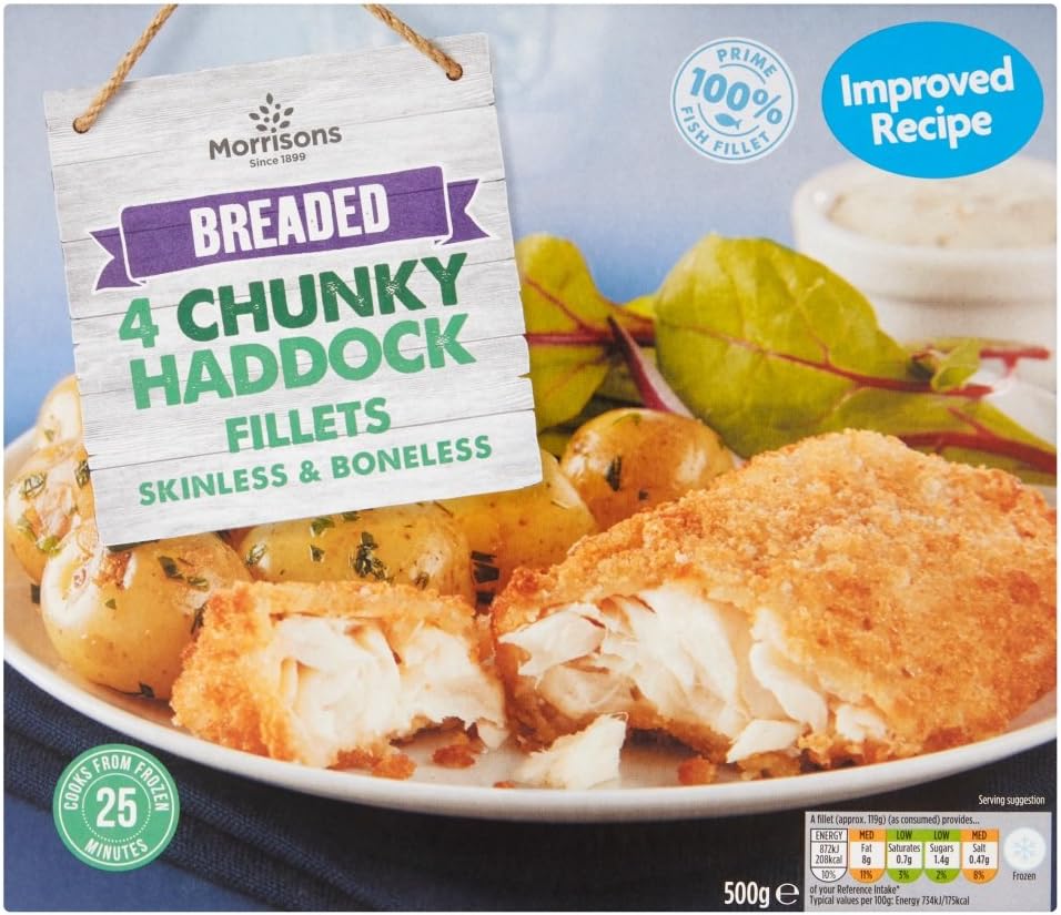 Morrisons Chunky Breaded Haddock, 500g (Frozen) Amazon.co.uk Grocery