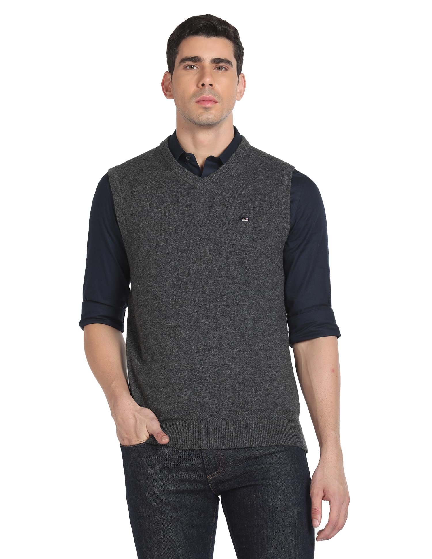 arrow Men's Wool Casual V-Neck Sweater-picture-50