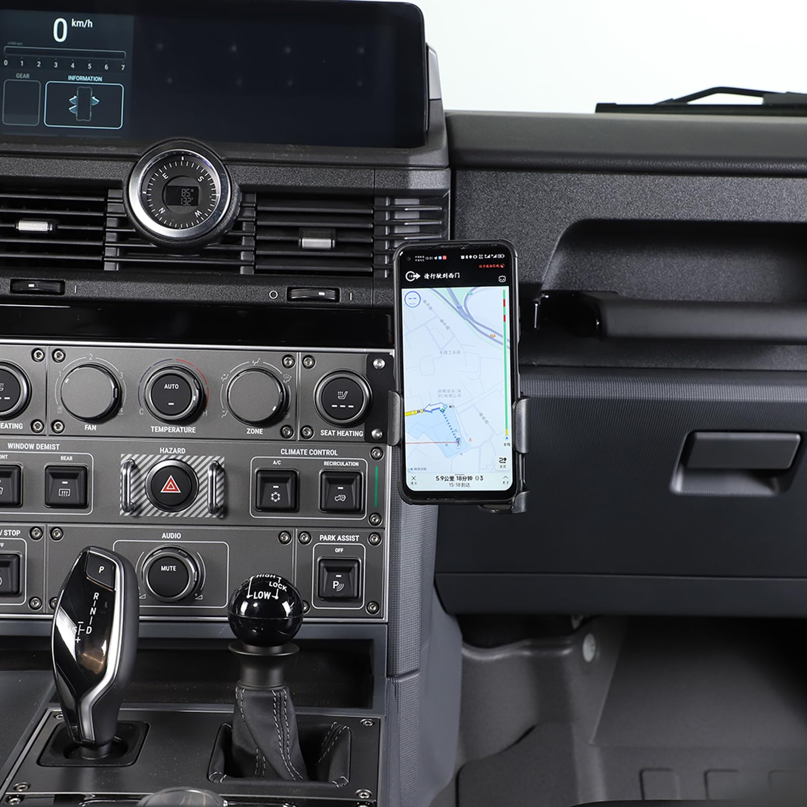 Supporto per cellulare da auto compatibile con Ineos Grenadier 2020-2024, supporto per telefono cellulare per console centrale, portabicchieri d'acqua, supporto per bevande