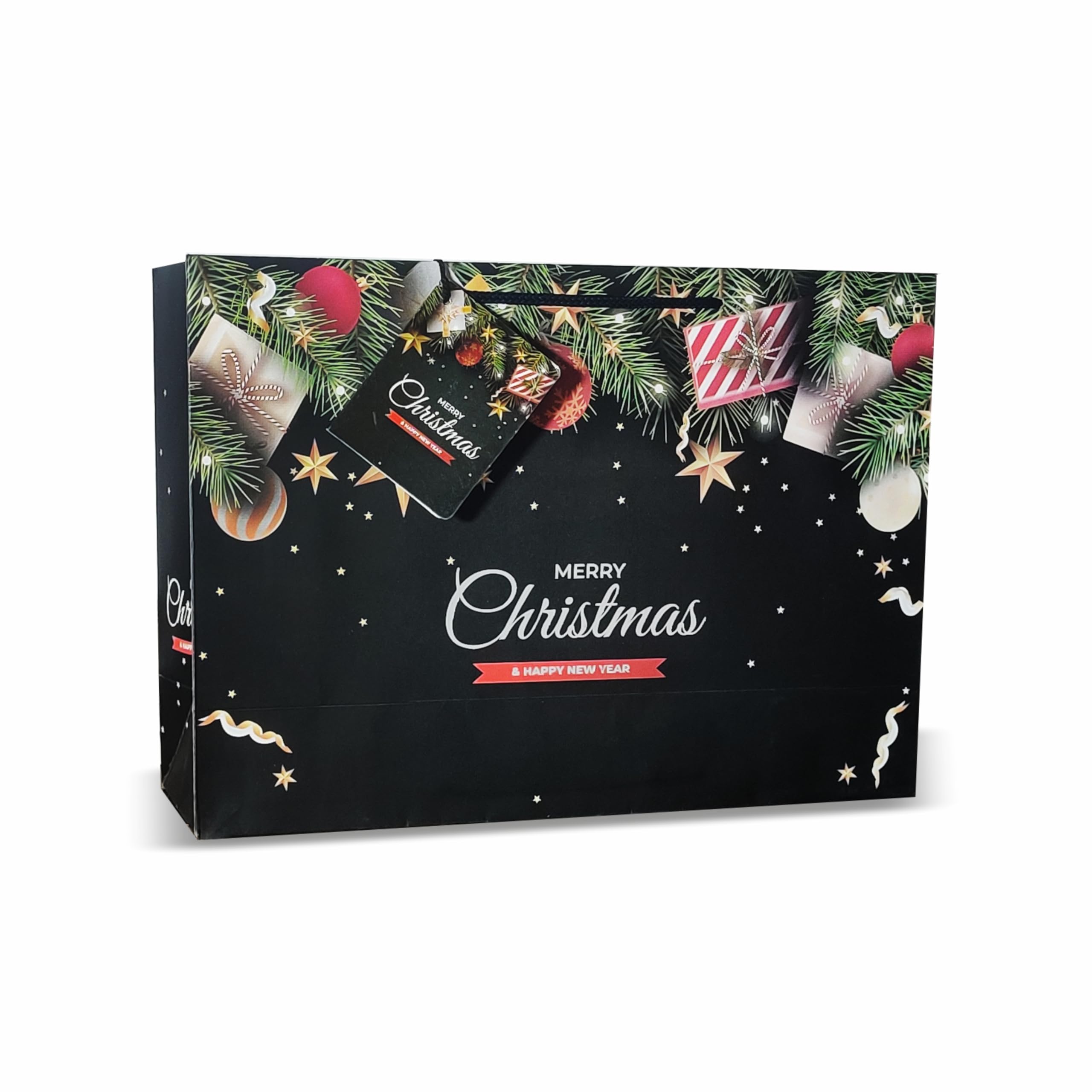 VESTTA -ELEGANCE REDEFINED Gift Paper bags for Christmas, Large, 14 (L) x 4.5 (B) x 10 (H) Inches, Pack of 10, With Merry Christmas and Happy New Year Printed with Gift Tags (B09MNL8XC8) Amazon Price History, Amazon Price Tracker